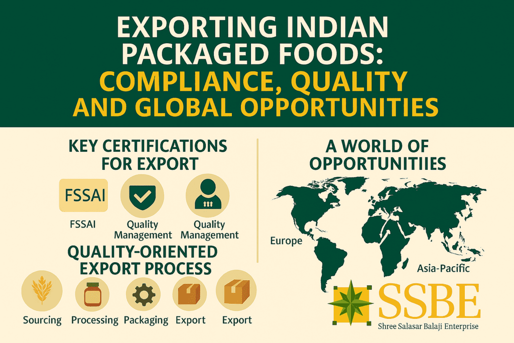 Indian packaged foods for export