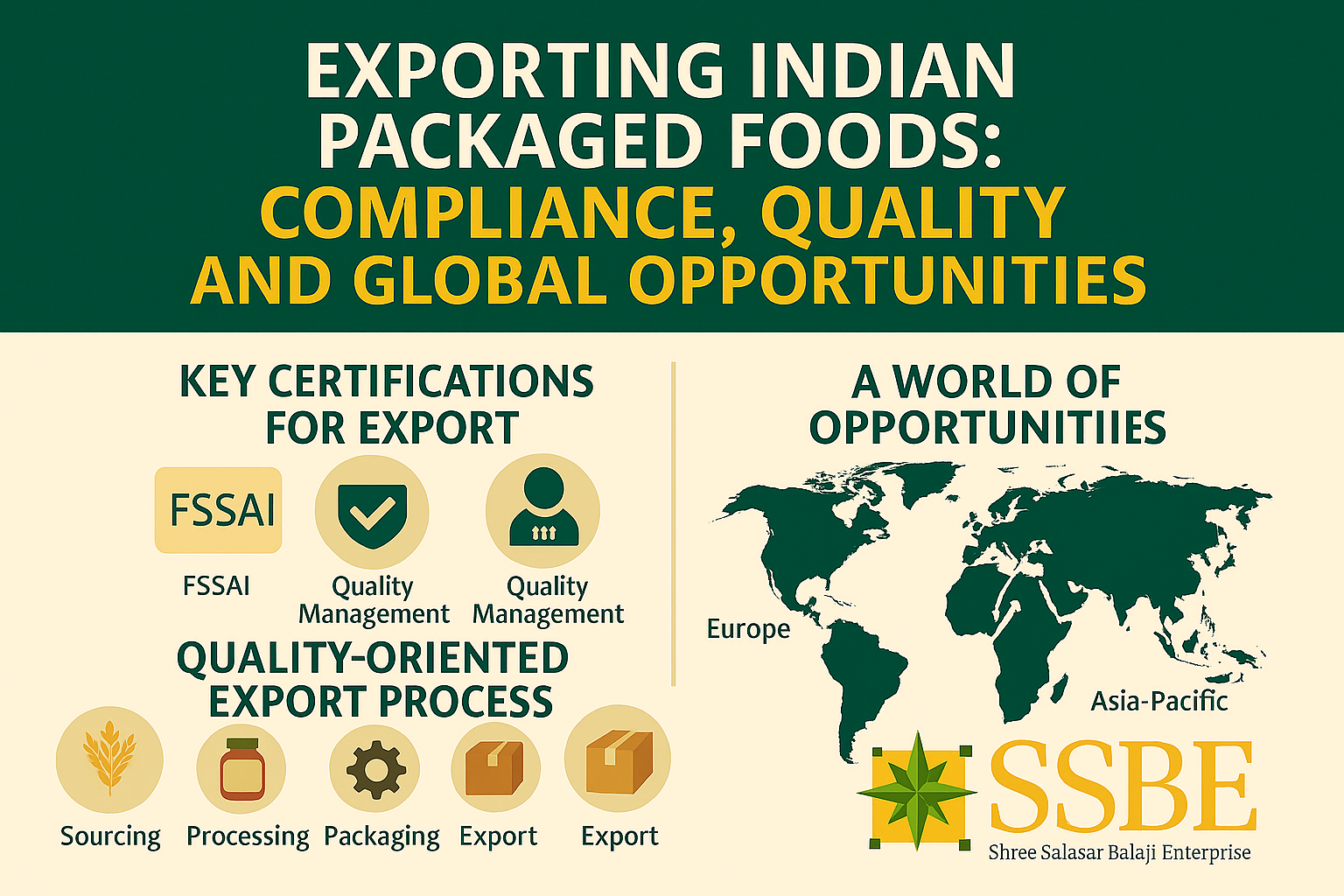 Indian packaged foods for export